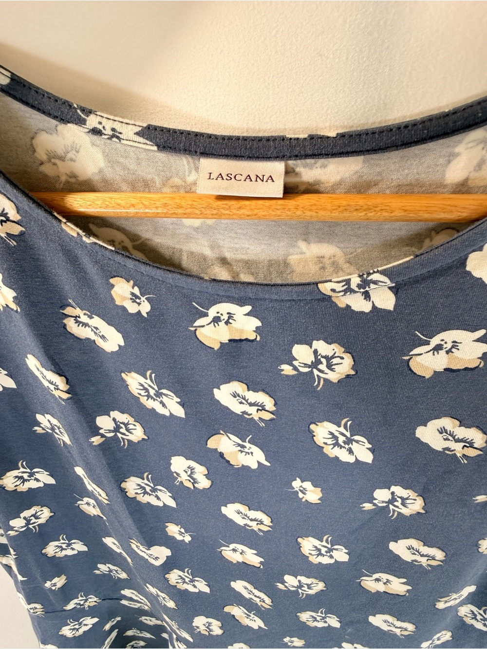 Lascana Floral Fit & Flare Dress Size 14 Blue White Sleeveless - Picture 5 of 8